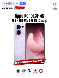 Oppo Reno 13F 4G - 8GB RAM - 256GB Storage - PTA Approved - 12 Months Warranty - Purple - The Original Bro Mobiles - TOB36